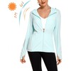 COOrun - chamarra con capucha para mujer, con protección solar