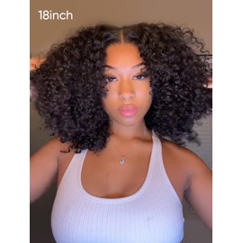 Wiggins Wig Curly Human Hair Wig 7x5 Glueless Curly Lace Front Wigs Human Hair Pre Plucked Pre Cut Pre Everything Ready To Wear Wigs For Black Women Beginner Friendly 18 Inch