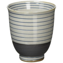 Yunomi (Yunomi no kimi) Stylish Arita Ware Rust-Uzu Line Tea Cup (Large) Japanese Cup Pottery/Size (Φ8x9/No: 300427)