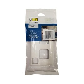 HPM Excel 2 Gang Powerpoint Coverplate, Matt White