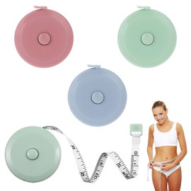3 Stücke Maßband Körper 200 cm/79 Zoll Weiches Doppelseitiges Maßband Teleskopisches Massband für Körpergröße, Kleidung, Oberweite, Kopfumfang, Längenmessung