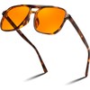 FEISEDY Gafas Ámbar para Luz Azul para Computadora y Gaming,