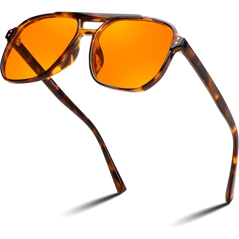 FEISEDY Gafas Ámbar para Luz Azul para Computadora y Gaming,
