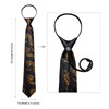DiBanGu Mens Adjustable Zipper Ties, Woven Paisley Striped Plaid Necktie