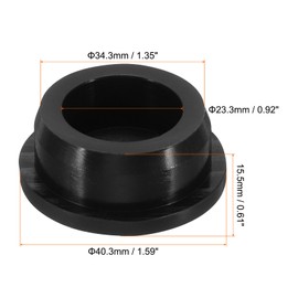 MECCANIXITY Silicone Rubber Hole Plug 34.3mm Diameter Soft Flexible Stopper for 33-34mm Hole Black 2 Pieces