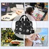 Skull Cat Moon Gothic Insulated Lunch Bag Reusable Lunch Tote