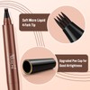 AWROSE Eyebrow Pencil, 3D Waterproof Microblading Eyebrow Pen 4 Fork