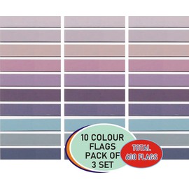 IMPRINT Purple Soft Tone Sticky Tabs | Book Tabs for Annotating Books, Reports | Transparent Sticky Index Tabs Page Markers Sticky Note Tabs Book Annotation Supplies | 600 Tabs