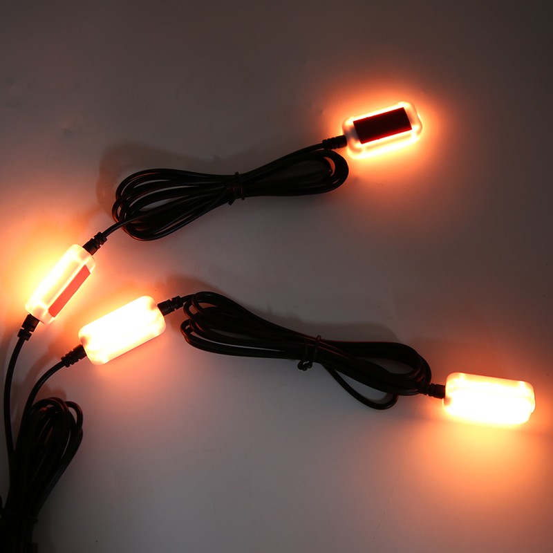 4‑In‑1 5V/12V Car Interior Ambient Light 7 Colors Adjustable Voice