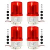 QWORK Industrial LED Rotating Strobe Beacon Warning Lights, 4 Pack