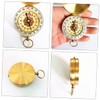 Sosoport Elegant Copper Compass Pendant Compact Design for Hiking Camping