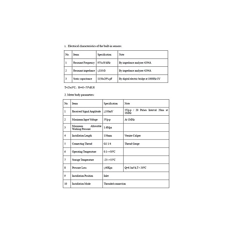 AUDIOWELL Ultrasonic Flow Sensor with Plastic Pipe HS0017 for Water