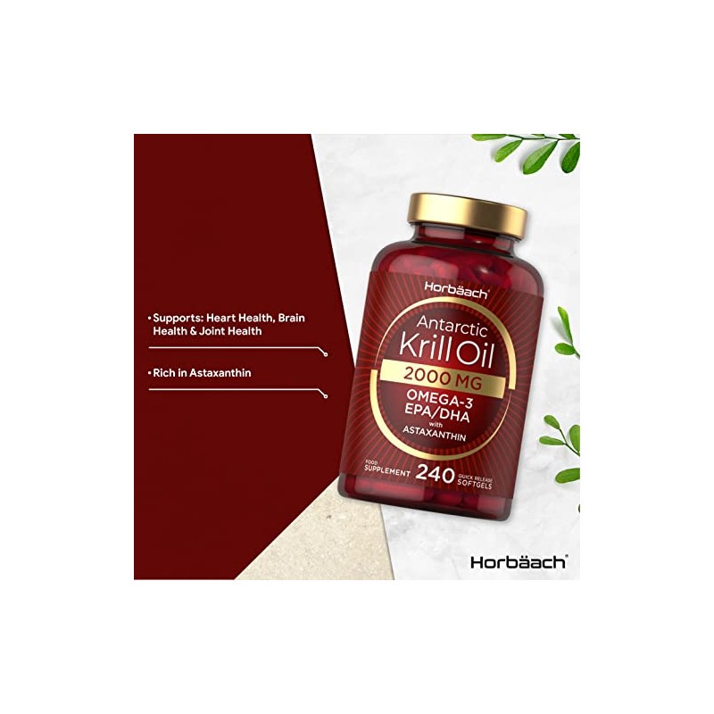 Antarctic Krill Oil 2000mg | 240 Softgel Capsules | High