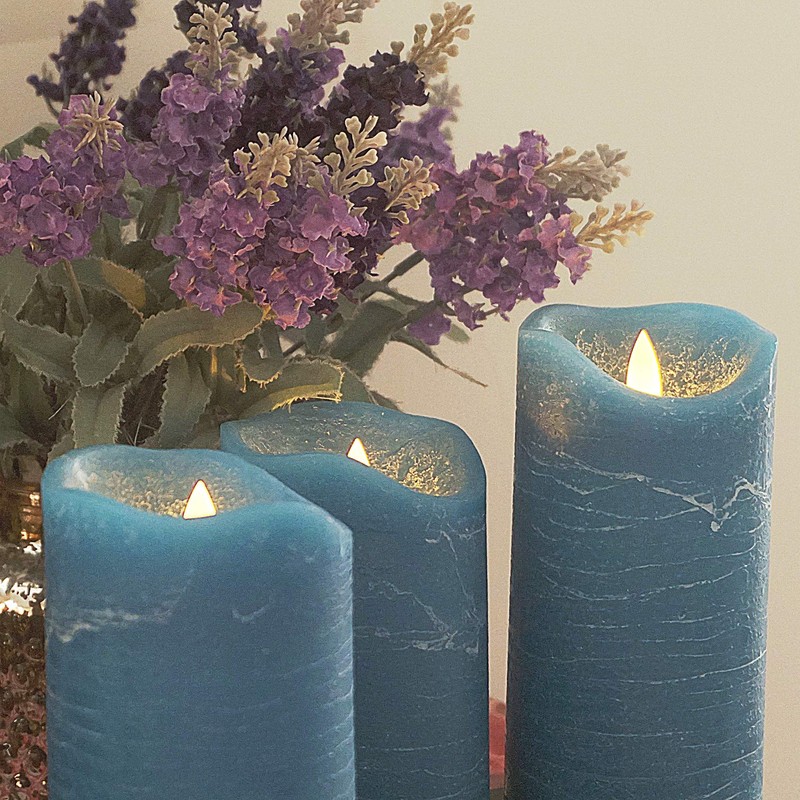 iZAN 3 Pack Real Wax Flameless Candles Battery Operated LED