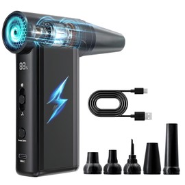 LYDARZ Violent Mini Turbo Jet Fan, Compressed Air Duster 130000 RPM Cordless Powerful Blower with High Speed Duct Fan, Brushless Motor Jet Dry Fan for Electronics Cleaning, Cars and Home Appliances