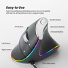 Nulea M504 Wired Vertical Mouse, USB Ergonomic Optical Mouse with