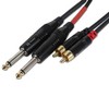 PD Connex 4x 2x 6.35mm Jack Male To 2x RCA