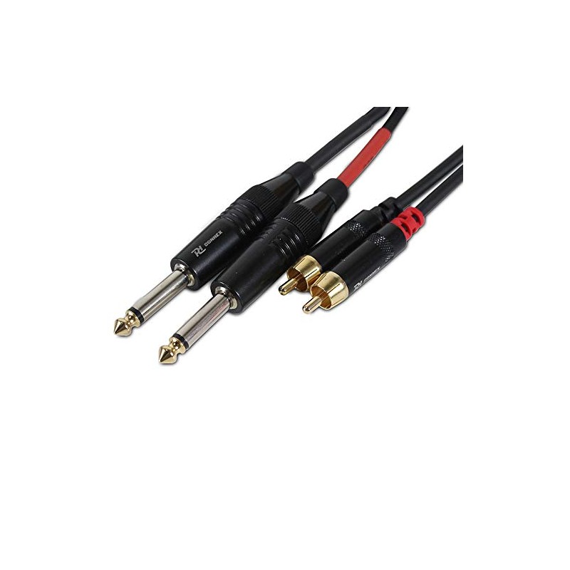 PD Connex 4x 2x 6.35mm Jack Male To 2x RCA
