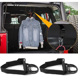 Z T Y C L I Coat Hook Jeep Wrangler JK JL 2007-2023 Seat Hook Headrest Hook Custom Roll Bar Hanger Roof Convenient Multifunction Set of 2 (Black)