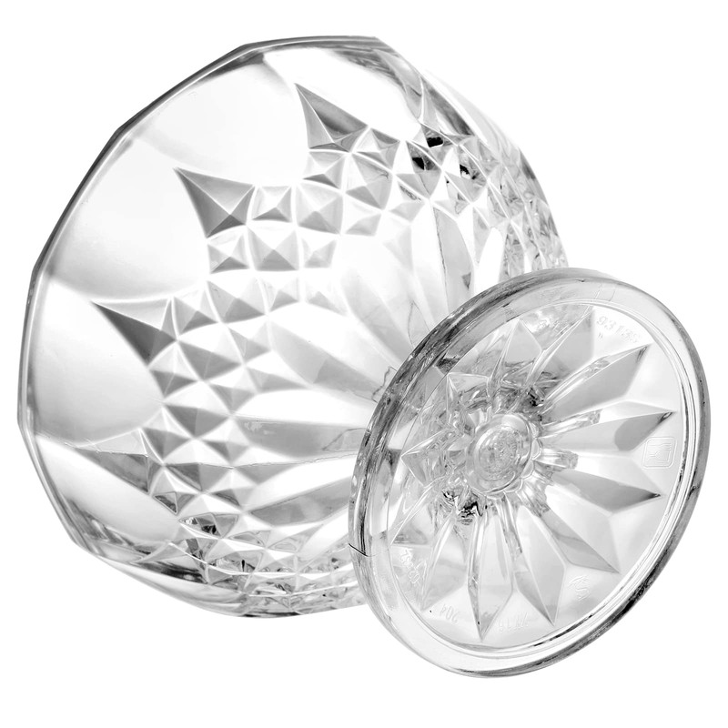 SOUJOY 6 Pack Acrylic Ice Cream Bowl, 210ml Clear Footed