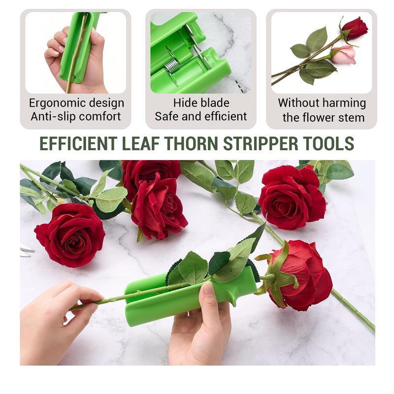 Rose Stripper Thorn,Professional Rose Thorn Remover Tool for Fresh,Dried Flowers,Ergonomic