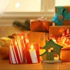 Glooglitter 3 Pcs Candy Cane Flameless Candles with Remote Timers