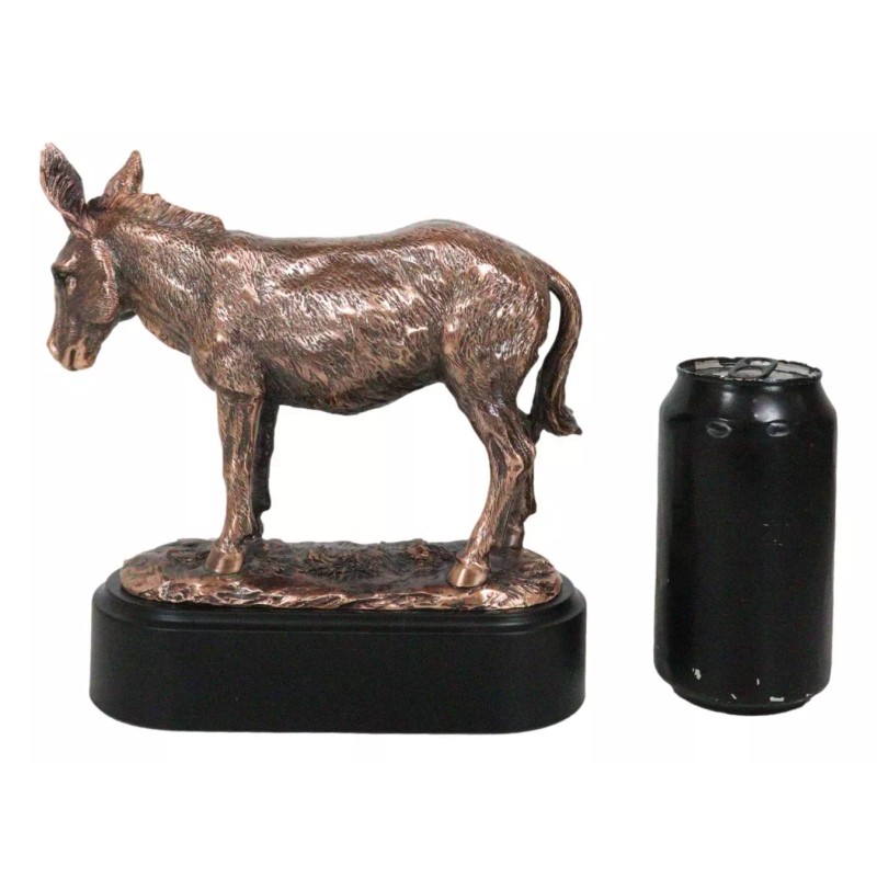 Rustic Western Farmhouse Ass Donkey Mule Electroplated Bronze Resin Figurine