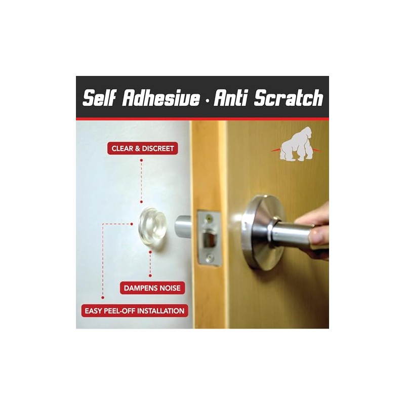 Protector de pared para tope de puerta (paquete de 4)