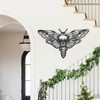 OYEFLY Death Head Moth Metal Wall Decor,Black Gothic Skull Butterfly