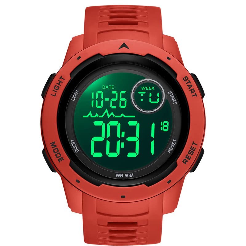 Men Boys Digital Watch with Stopwatch Chronograph Alarm Double Time