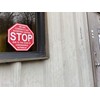 STOP Sign - No Visitors - 10x10" Adhesive Durable Vinyl