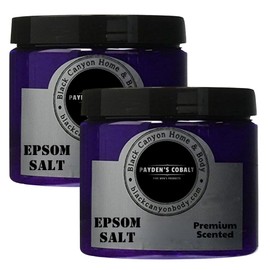 Payden's Cobalt Sapphire Pools for Men Scented Epsom Salt Bath Soak with Jojoba Oil, 16 Oz (2 Pack)