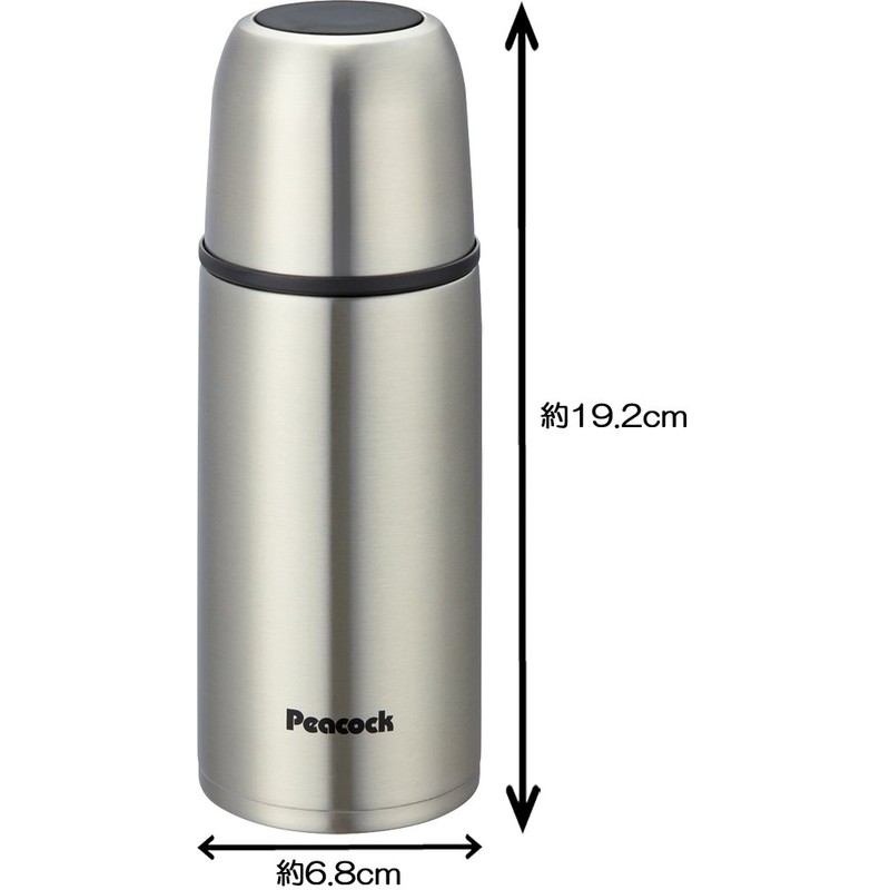 The-peacock ASH-35 XA Peacock Water Bottle, Stainless Steel, Cup Type,