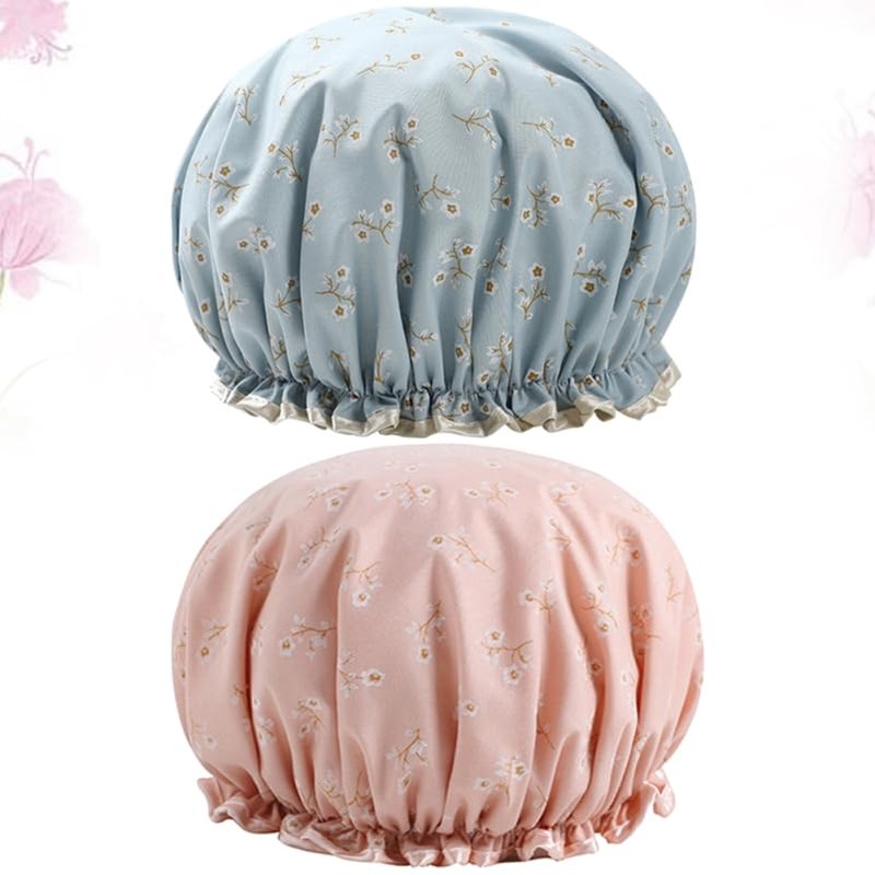 Shower Cap, UPKOCH Japan Double Layer Printed Waterproof Bath Cap