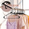 Clothes Hangers Plastic 20 Pack - Black Plastic Hangers -