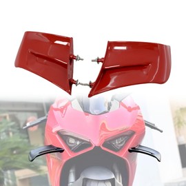 Motorcycle Fairing Wing Air Deflectors for Ducati Accessories, Motorcycle Side Spoiler Wing for Ducati Panigale V4 V4S 2022-2024, Motorcycle Wind Fin Fairing Accessories (Red)