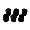 High Logic Pipe Cap 0.7 inch (19 mm), Black, 6 Pack N-958