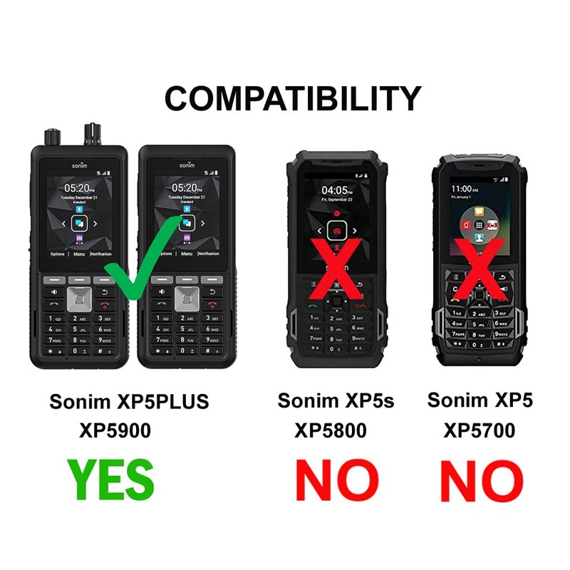 Wireless ProTech Case Compatible with Sonim XP5Plus (XP5900) (Knob and