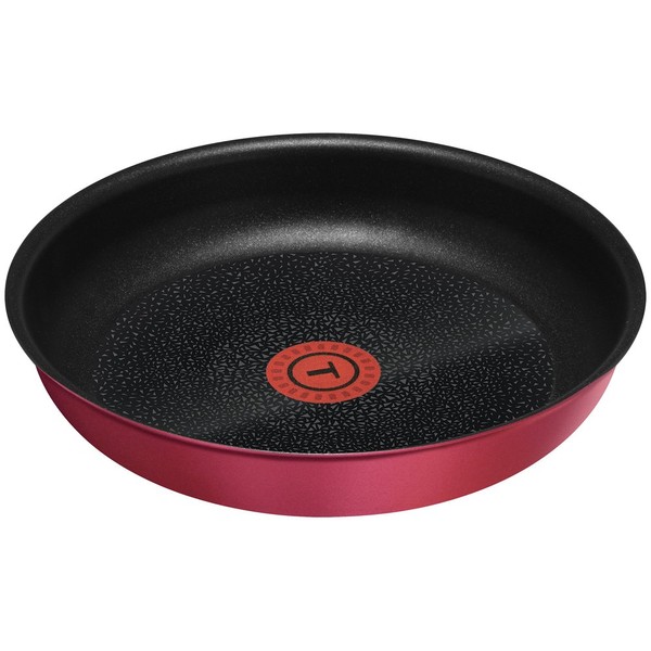 T-fal Skillet 22 cm IH-Compatible "Ingenio Neo IH Ruby Excellence Skillet" Titanium Excellence T-fal with Removable Handle, 6-layer Coating L66303