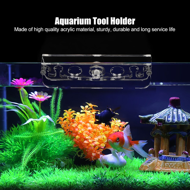 Acrylic Transparent Aquarium Fish Tank Water Plant Maintenance Tools Holder