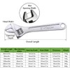 Wrench Set, Adjustable Wrench in 6 Sizes, Adjustable Wrench, Single