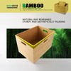 BAMOTTO Lidded Bamboo Storage Bins & Box/Cube/Basket, Home Kitchen and
