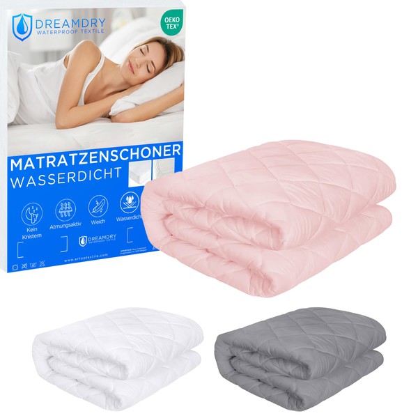Dreamdry Waterproof Mattress Protector/Quilted Mattress Topper, 140 x 200 cm,