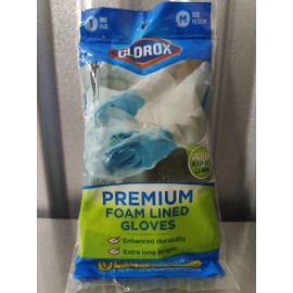 Clorox 1 Pair CLOROX Neoprene Dipped Premium Choice Foam Lined Gloves, Medium