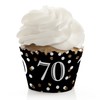 Adult 70th Birthday - Gold - Birthday Party Decorations - Party Cupcake Wrappers - Set of 12