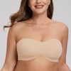 MELENECA Women's Strapless Bra for Large Bust Minimizer Unlined Bandeau