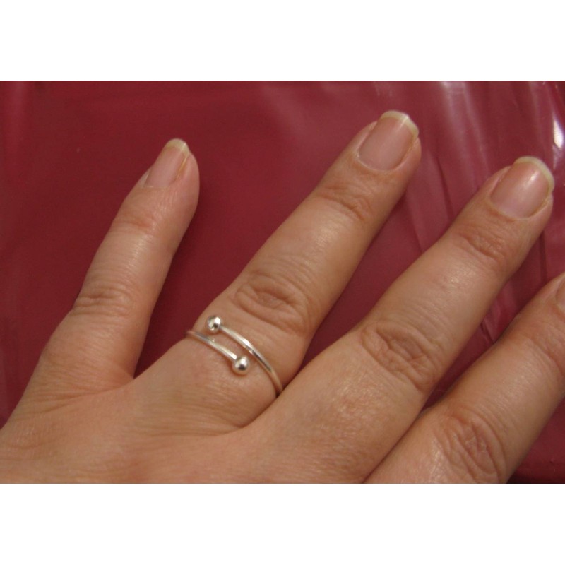 925 Sterling Silver Adjustable Spiral Twist Ring Extra Large (Y)