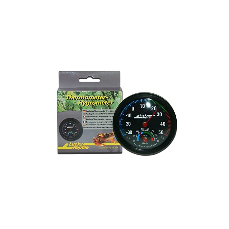 Lucky Reptile Thermometer Hygrometer Black
