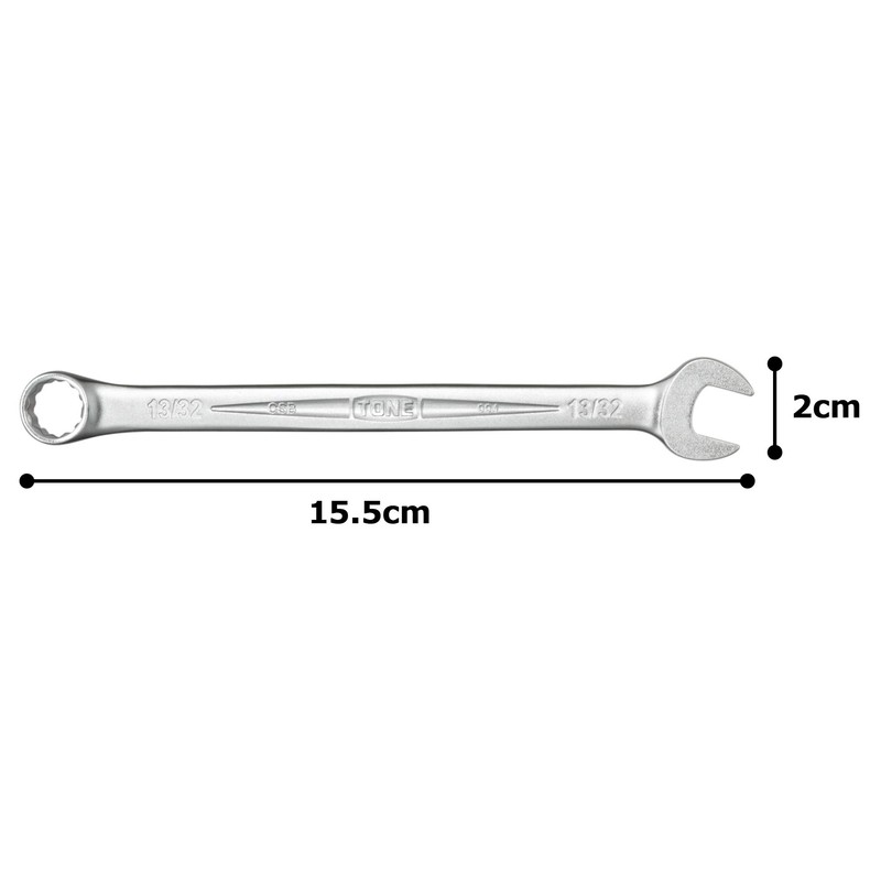 トネ(TONE) コンビネーションスパナ CSB-13 二面幅13/32inch インチ