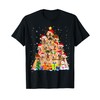 Golden Retriever Christmas Lights Tree Dog Funny Xmas 2024 T-Shirt